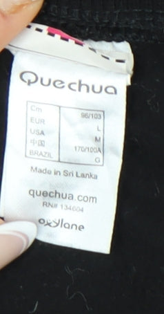 Quechua Black Unisex Fleece Sweatshirt Size 14