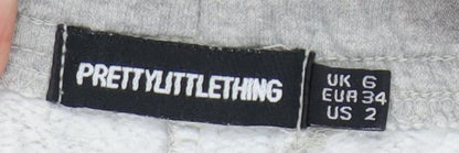 Womens UK Size 6 PRETTYLITTLETHING Regular Fit Jogger Grey Trousers