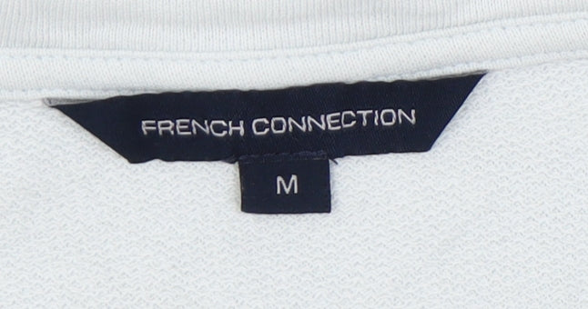 Womens UK Size M French Connection White Cropped Blouse