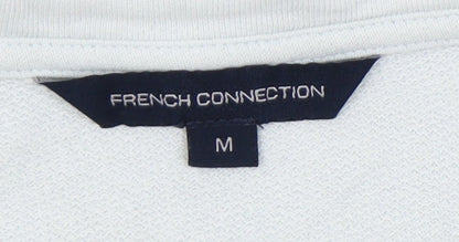 Womens UK Size M French Connection White Cropped Blouse