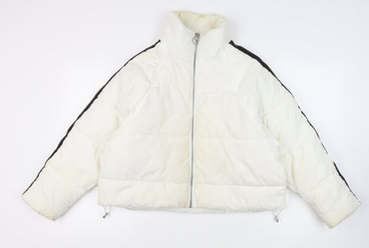 Womens UK Size 10 Topshop White Puffer Jacket