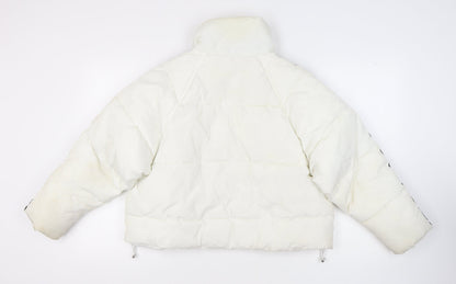 Womens UK Size 10 Topshop White Puffer Jacket