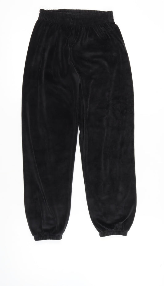 Womens UK Size XS Victoria's Secret Regular Fit Sweatpants Black Trousers
