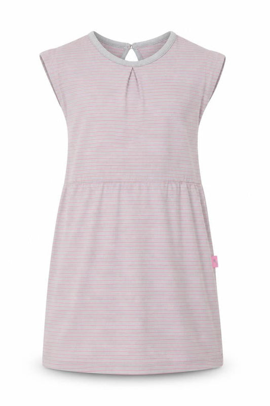 Trespass Girls Pink Striped T-Shirt Dress 7-8 Years