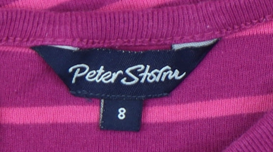 Peter Storm Women's Pink Striped Long Sleeve Top