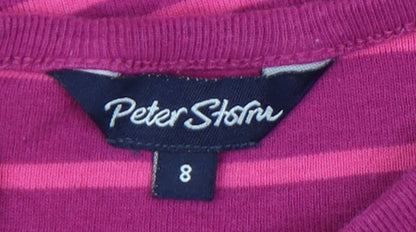 Peter Storm Women's Pink Striped Long Sleeve Top