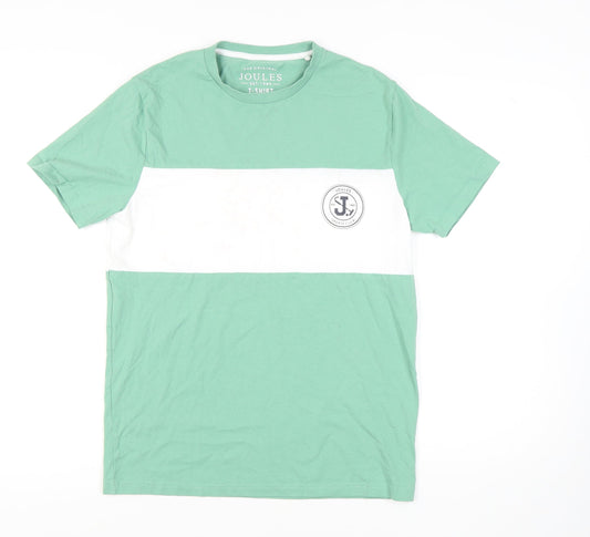 Joules Men's Green Colourblock T-Shirt, M