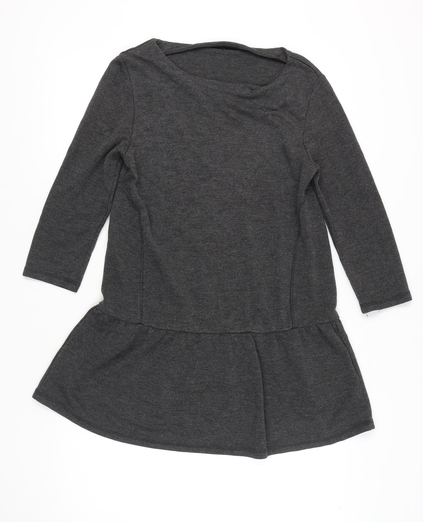 Hush Womens Grey 3/4 Sleeve Dress Small