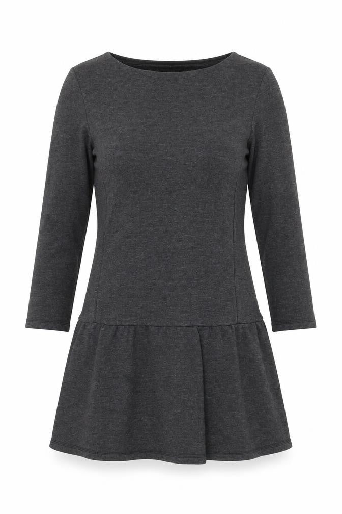 Hush Womens Grey 3/4 Sleeve Dress Small
