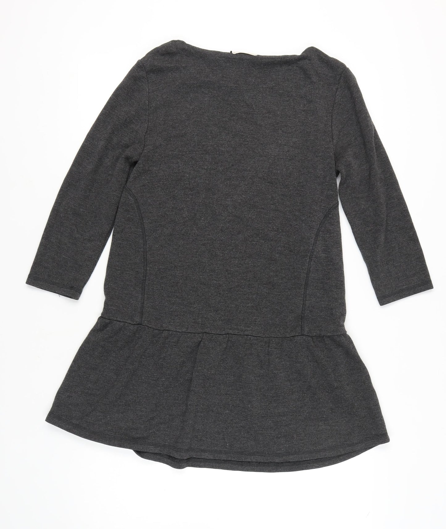 Hush Womens Grey 3/4 Sleeve Dress Small