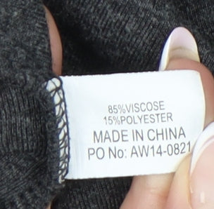 Hush Womens Grey 3/4 Sleeve Dress Small