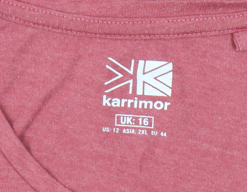 Karrimor Women’s Red Cotton Blend T-Shirt, Size 16