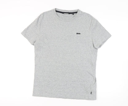 Superdry Men's Grey Crew Neck T-Shirt, M, Casual Style