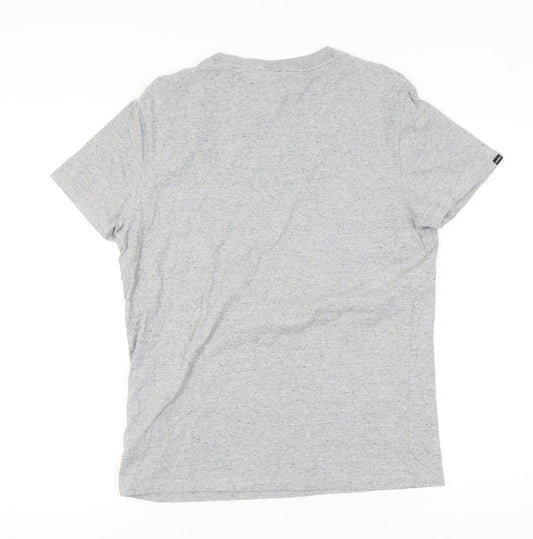 Superdry Men's Grey Crew Neck T-Shirt, M, Casual Style