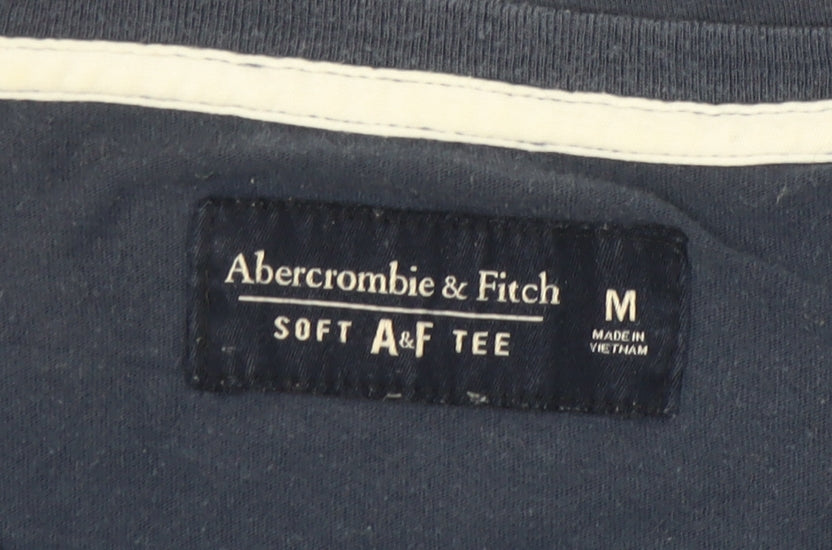 Abercrombie & Fitch Men's Blue M Crew Neck T-Shirt