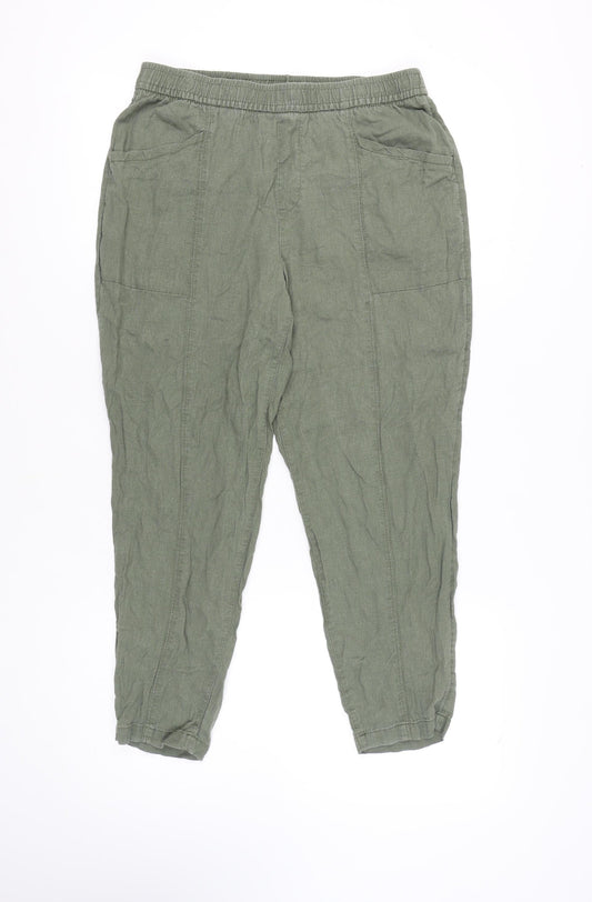 Old Navy Women's Green Jogger Trousers Sz M