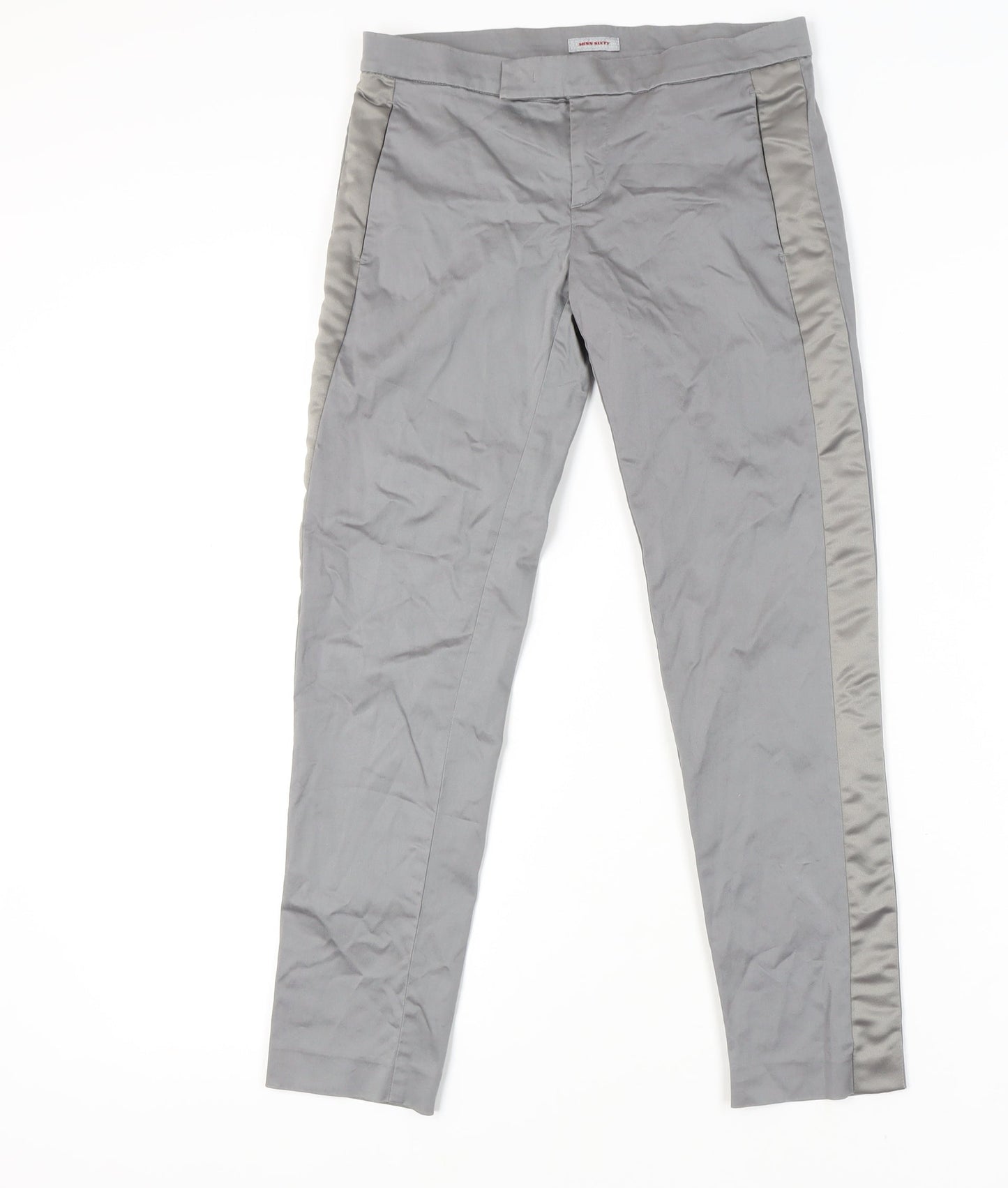 Miss Sixty Women's Grey Slim Trousers, Size 24