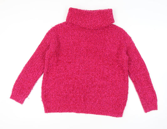 Womens UK Size S Marks and Spencer Pink Pullover Jumper