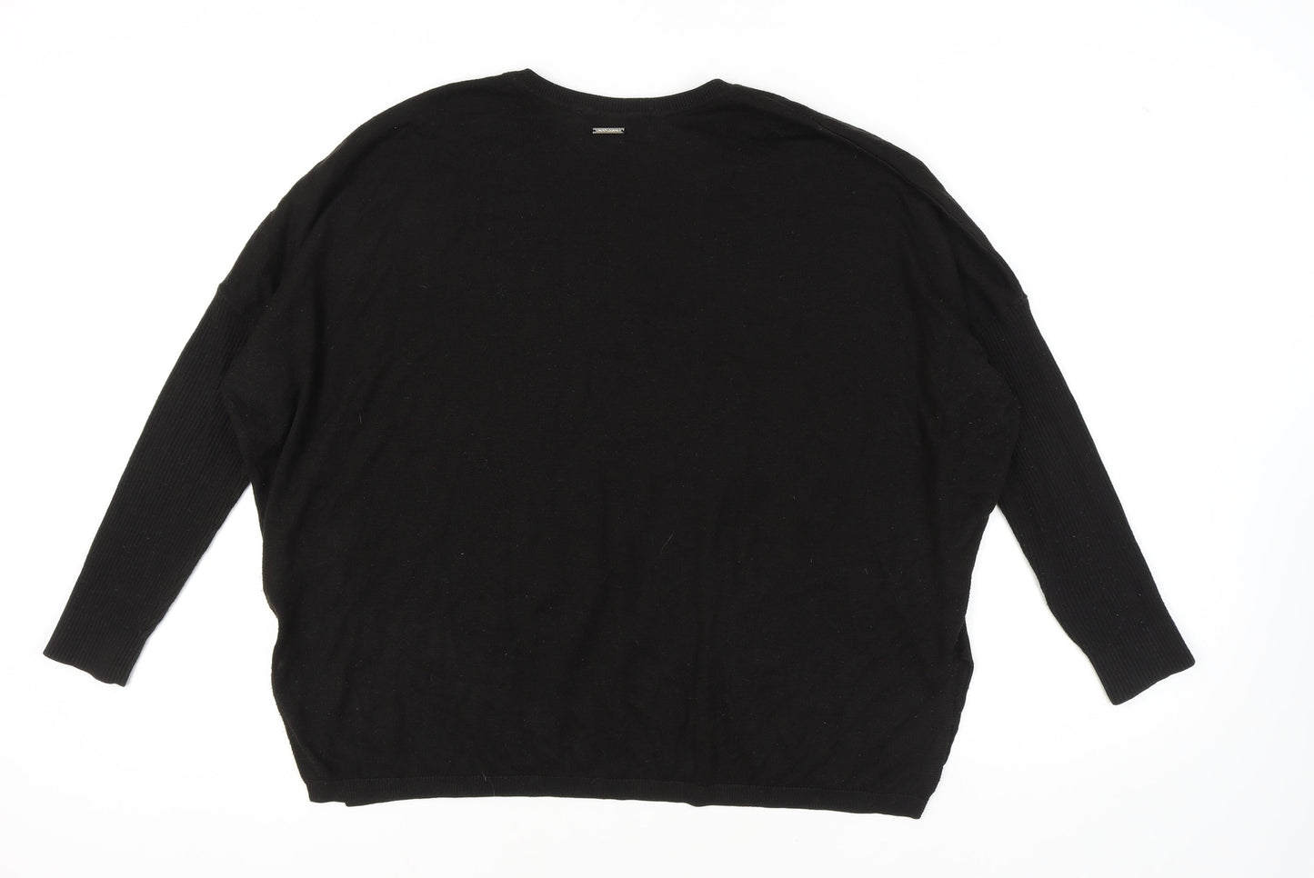 DKNY JEANS Women's Black Star Jumper V-Neck M