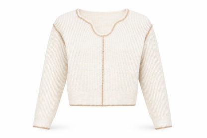 Womens UK Size 10 Pull&Bear Ivory Pullover Jumper
