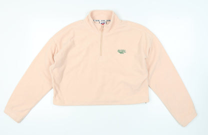HI-TEC Women's Beige 1/4 Zip Fleece Sweatshirt Size 12