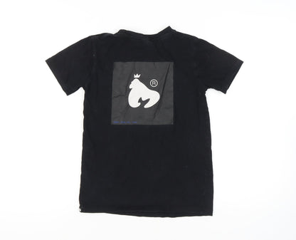 Money Boys Black Logo T-Shirt, Short Sleeve, Size 11-12