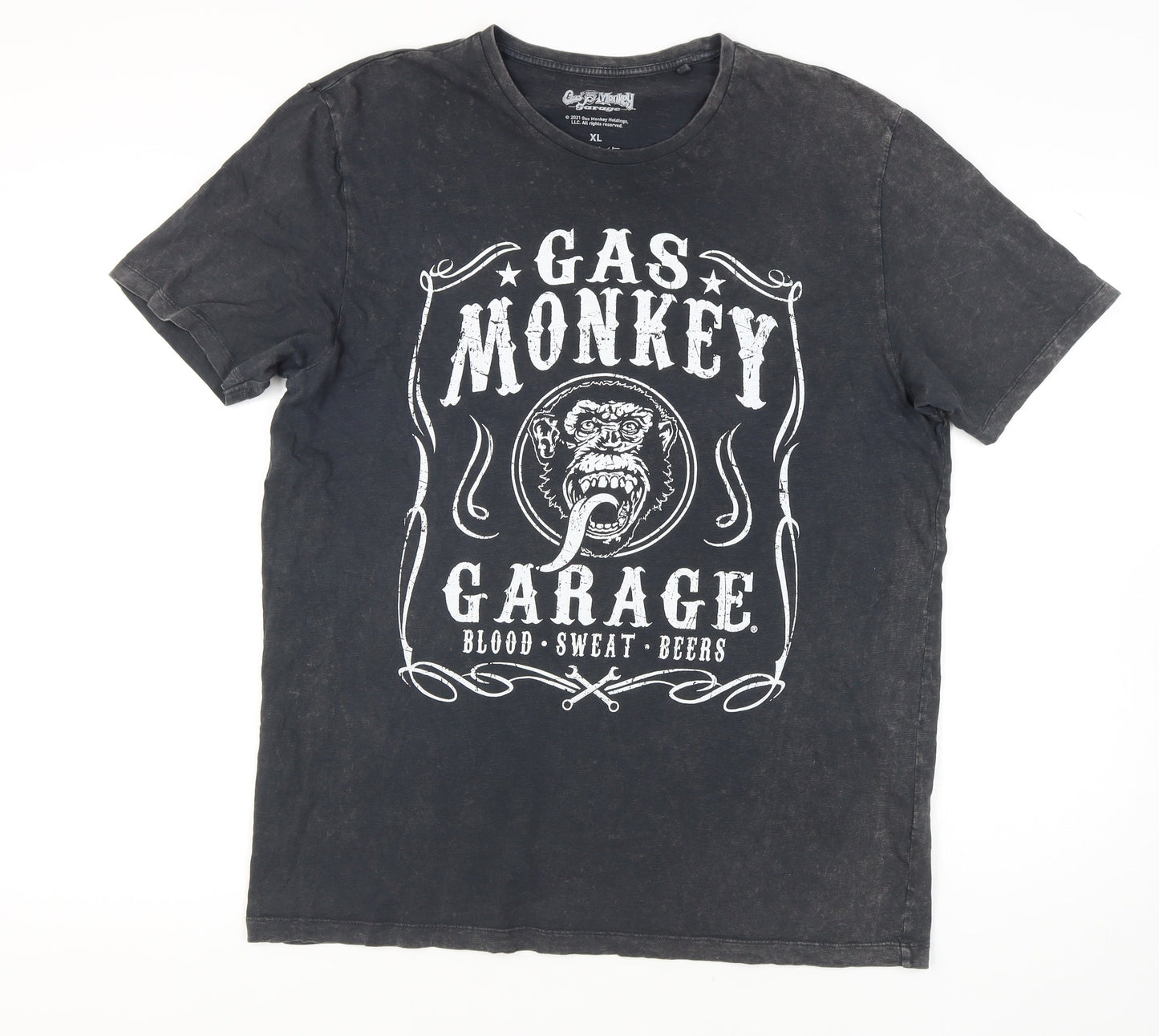 Next Men's Black XL Gas Monkey Short Sleeve T-Shirt
