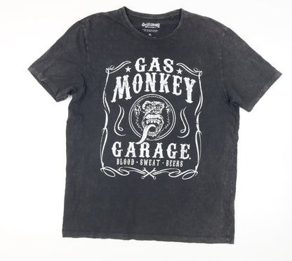 Next Men's Black XL Gas Monkey Short Sleeve T-Shirt