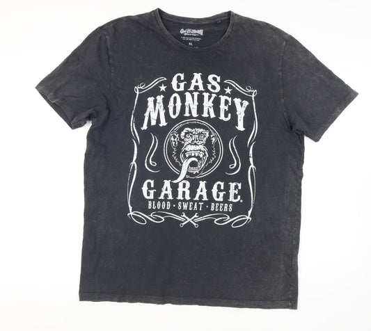 Next Men's Black XL Gas Monkey Short Sleeve T-Shirt