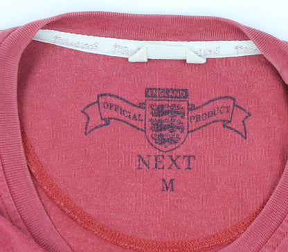 Next Men's Red Cotton England Long Sleeve T-Shirt M