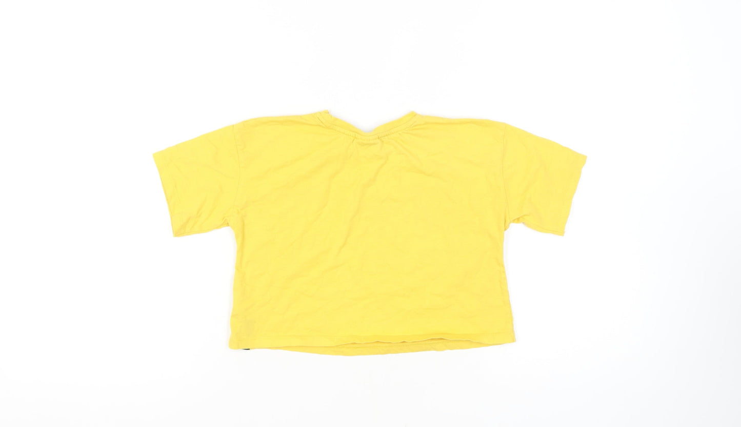 Friends Girls Yellow Cropped T-Shirt 9-10 Years