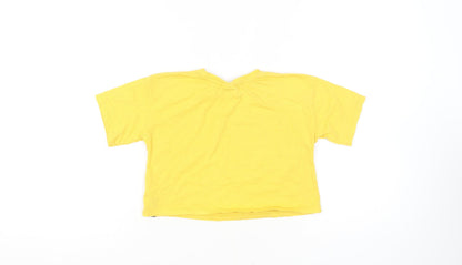 Friends Girls Yellow Cropped T-Shirt 9-10 Years