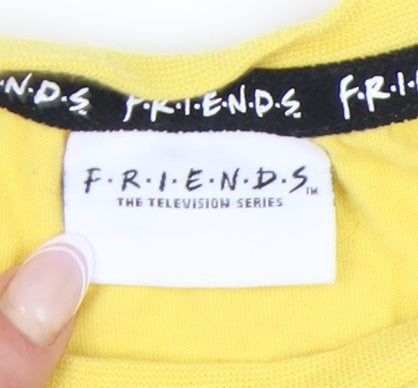 Friends Girls Yellow Cropped T-Shirt 9-10 Years