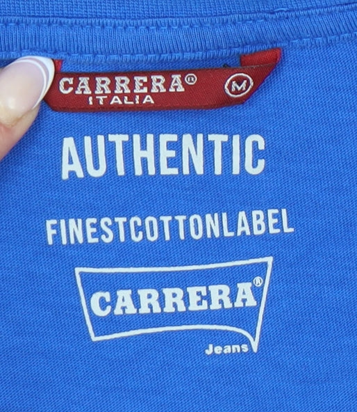 Carrera Blue Men's Medium Retro Graphic T-Shirt
