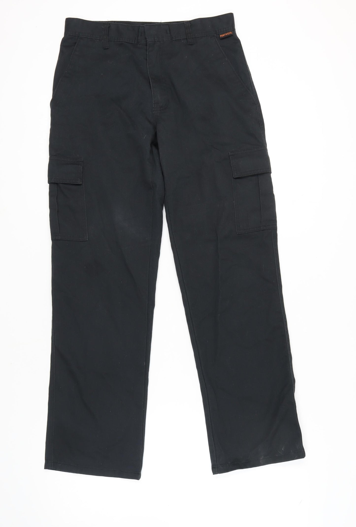 Portwest Men's Cargo Trousers Black Size 30 Regular