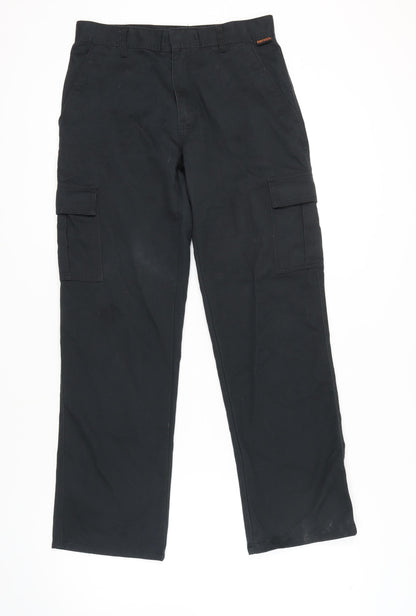 Portwest Men's Cargo Trousers Black Size 30 Regular