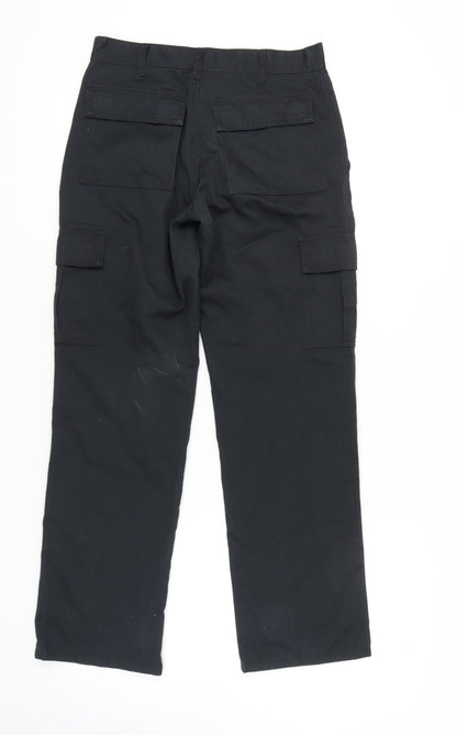 Portwest Men's Cargo Trousers Black Size 30 Regular