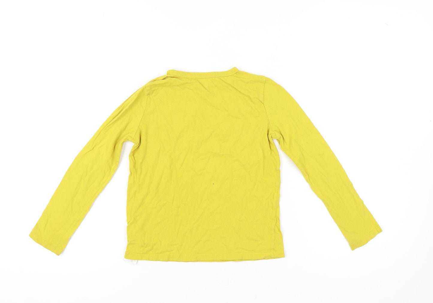 Gap Boys Yellow Graphic Long Sleeve T-Shirt 6-7 Years