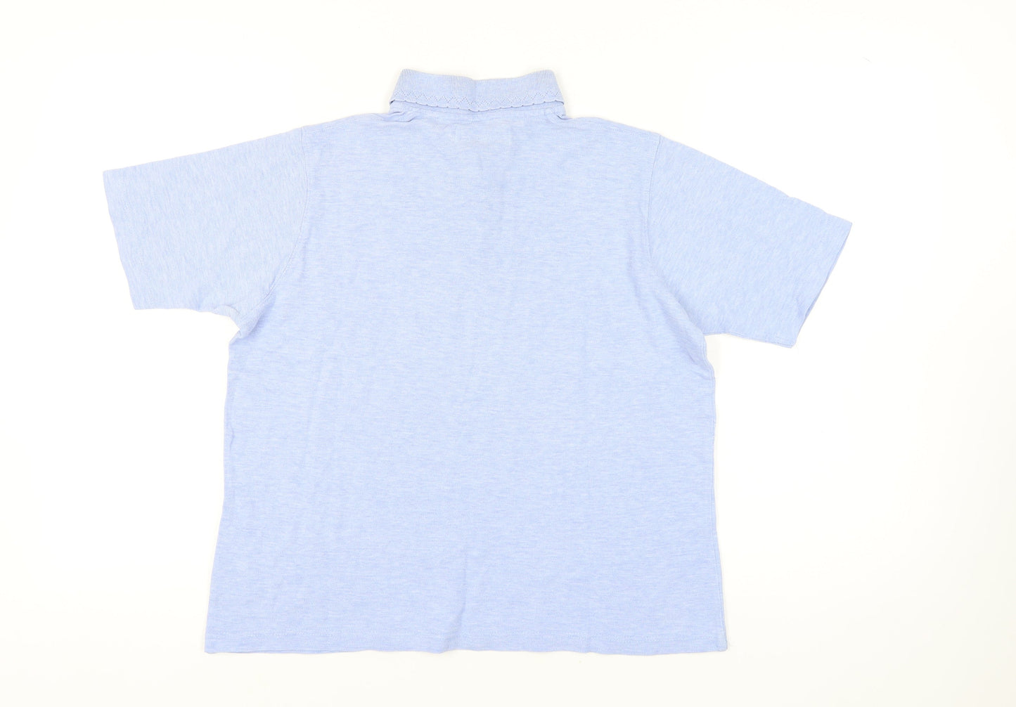 EWM Women's Blue Polo Shirt Size M Cotton Casual