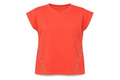 Womens UK Size M Klass Red Basic T-Shirt