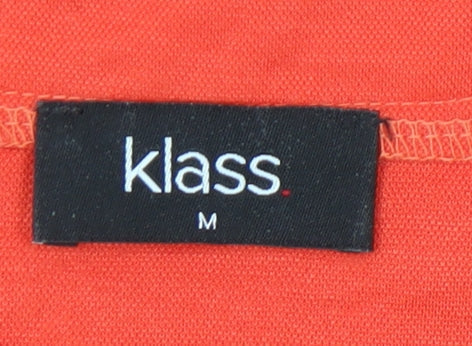 Womens UK Size M Klass Red Basic T-Shirt