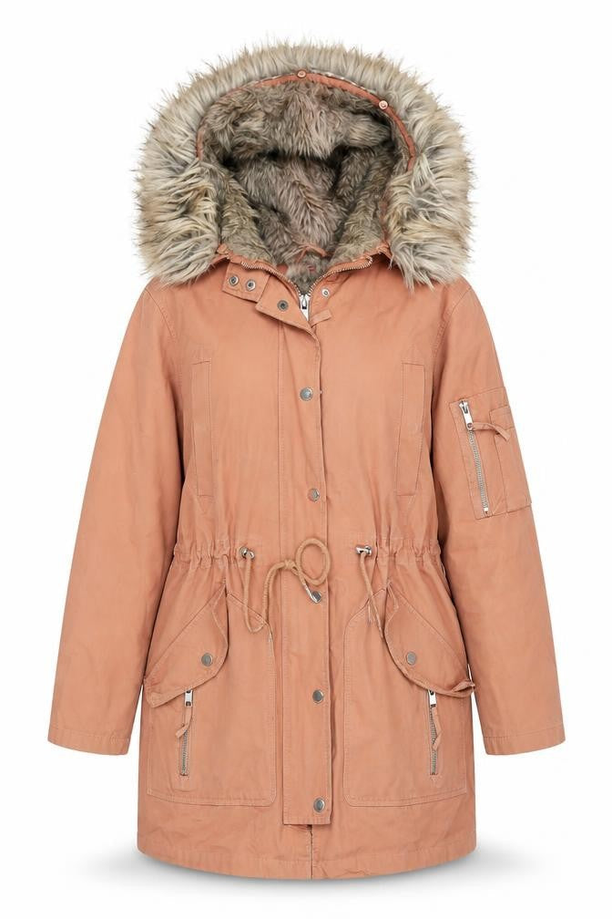 Womens UK Size 10 ASOS Brown Parka Coat