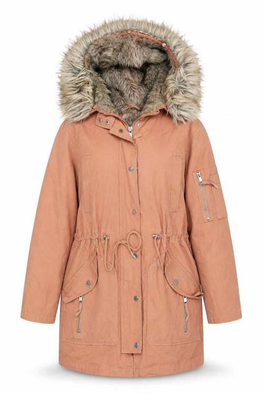 Womens UK Size 10 ASOS Brown Parka Coat