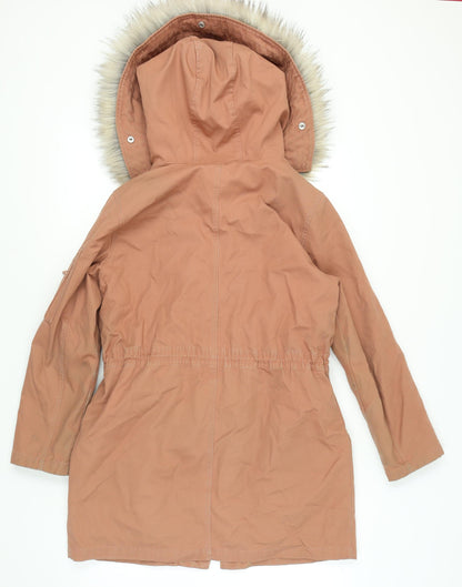 Womens UK Size 10 ASOS Brown Parka Coat