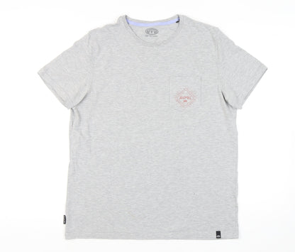 Mens UK Size L Animal Grey  T-Shirt