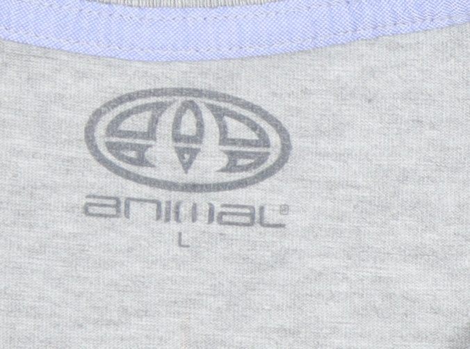 Mens UK Size L Animal Grey  T-Shirt