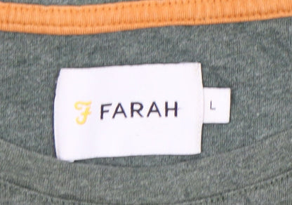 Mens UK Size L Farah Green  T-Shirt