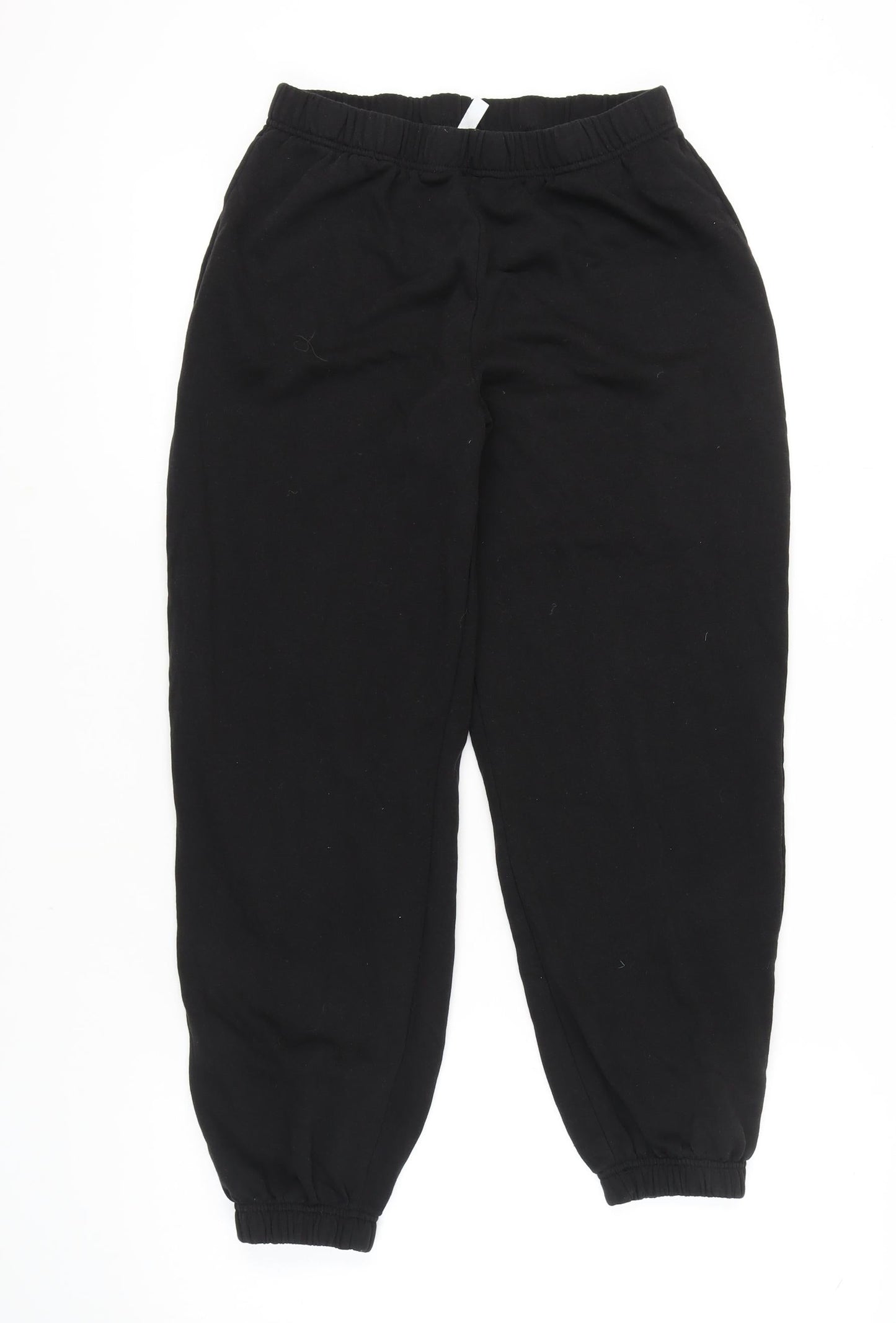 Womens UK Size M H&M Regular Fit Sweatpants Black Trousers