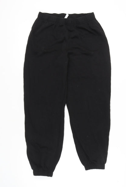 Womens UK Size M H&M Regular Fit Sweatpants Black Trousers