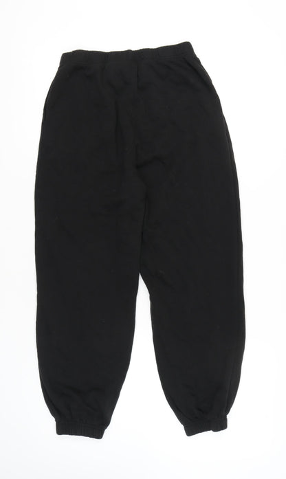 Womens UK Size M H&M Regular Fit Sweatpants Black Trousers